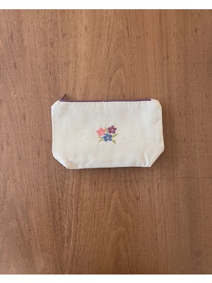 Marys Concept Nakışlı Organizer Çanta Renkli Çiçek Işlemeli