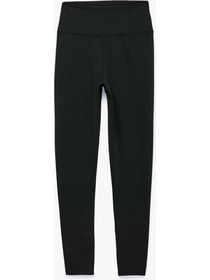 Koton Slim Fit Yüksek Bel Interlok Kumaş Spor Tayt