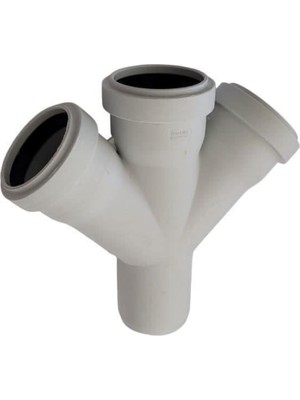 Kalde 110X50  Pvc-U Çift Çatal 45