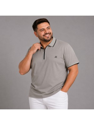 Annex Büyük Beden Pamuklu Rahat Kalıp Günlük Kullanım Polo Yaka Erkek Tişört