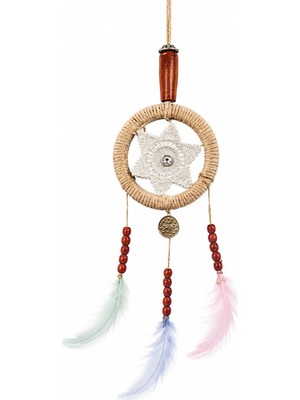 Es Dekor Elyapımı Dantelli Dreamcatcher Çap 8 cm