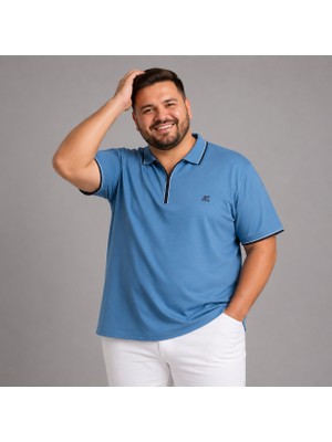 Annex Büyük Beden Pamuklu Rahat Kalıp Günlük Kullanım Polo Yaka Erkek Tişört