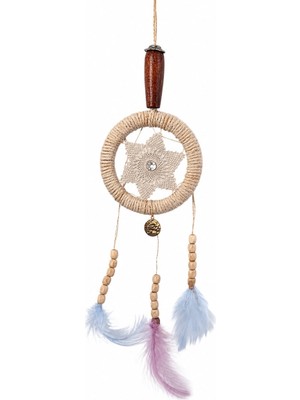 Es Dekor Elyapımı Dantelli Dreamcatcher Çap 8 cm