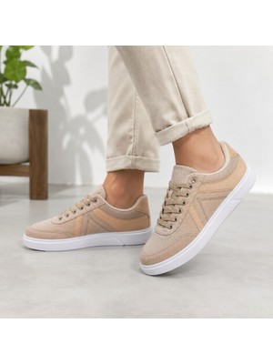 Black Flex Erkek Kanvas Casual Ayakkabı  Bej 40-44