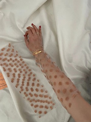 Nurcanilirboutique Puantiye Detaylı Zarif Özel Gün Tamamlayıcı Eldiven&kolluk