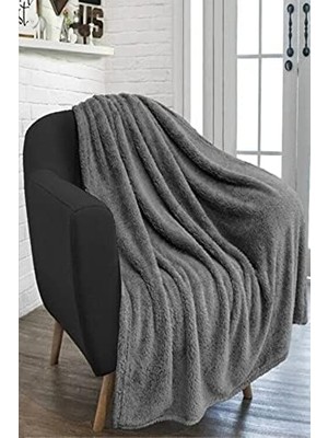 Antrasit Wellsoft Tv Battaniye 100X170 Cm-Füme
