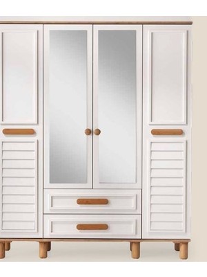 Aydınev Sedef Aynalı 5 Kapaklı Dolap