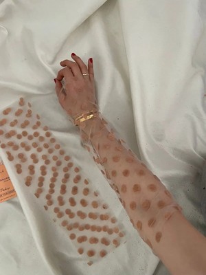 Nurcanilirboutique Puantiye Detaylı Zarif Özel Gün Tamamlayıcı Eldiven&kolluk