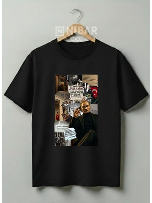 Nubarco Mustafa Kemal Atatürk Tasarımlı Pamuklu Tişört Milli Bayramlar Özel Serisi Çocuk & Yetişkin-Unisex