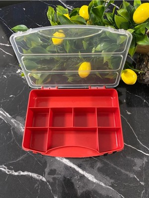 Empressco 8 Bölmeli Kırmızı Organizer Kutu ile Düzen ve Şıklık Sağlar