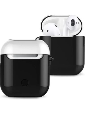 Al-Kar Ticaret Newface Airpods 2 (2.nesil) 3in1 Kılıf - Siyah-Beyaz