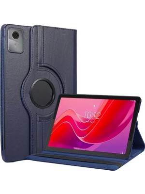 Al-Kar Ticaret Newface Lenovo Tab M11 TB330FU 360 Tablet Deri Kılıf - Lacivert