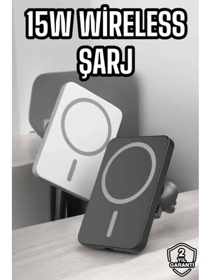 Ios Uyumlu Manyetik Tasarım Magsafe Iphone 12/13/14/15 Araç Şarjı