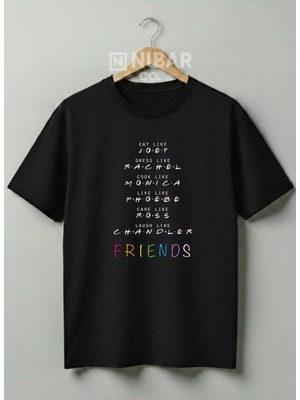 Nubarco Friends Tutkunlarına Özel Tasarladık ! Frıends Temalı %100 Pamuklu Unisex Tasarım Tişört