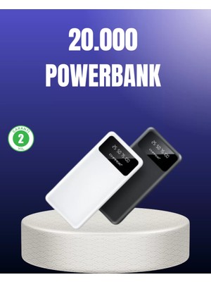 Al-Kar Ticaret Akıllı LCD Ekranlı 20.000MAH Powerbank Pd + USB + Type-C
