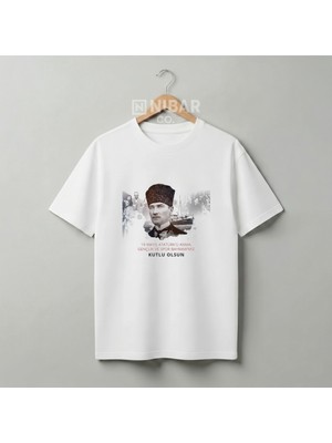 Nubarco Milli Bayramlar Tasarımlı Pamuklu Tişört Mustafa Kemal Atatürk Özel Serisi Çocuk & Yetişkin-Unisex