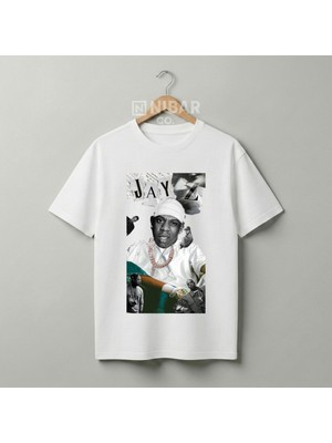 Nubarco Unisex Pamuklu Premium Jay-Z Vintage Rap Tişört