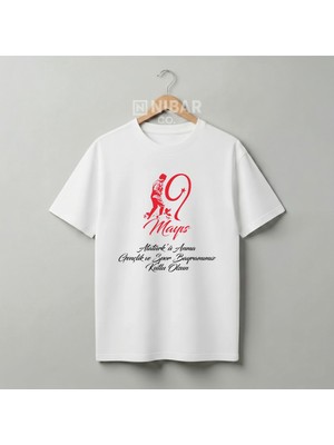 Nubarco Milli Bayramlar Tasarımlı Pamuklu Tişört Mustafa Kemal Atatürk Özel Serisi Çocuk & Yetişkin-Unisex