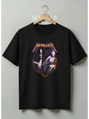 Nubarco Premium Baskı Kaliteli Metallica Tasarımlı Pamuklu Unisex Tişört