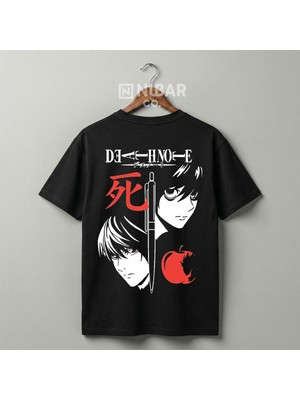 Nubarco Premium Pamuklu Death Note Anime Tasarımlı Unisex Günlük T-Shirt