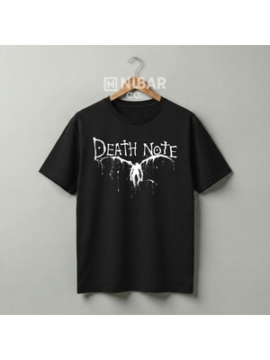 Nubarco Premium Pamuklu Death Note Anime Tasarımlı Unisex Günlük T-Shirt