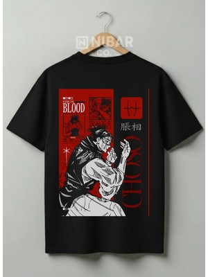 Nubarco Jujutsu Kaisen Baskılı Anime Tasarımlı Unisex Premium Baskılı %100 Pamuklu T-Shirt