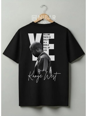 Nubarco Unisex Kanye West Özel Tasarım Premium %100 Pamuklu Streetwear Tişört - Sokak Modası T-Shirt