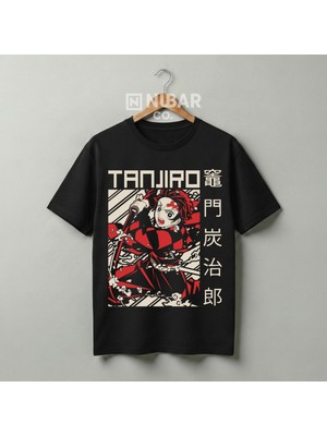 Nubarco Demon Slayer Anime Karakter Baskılı Yüksek Kalite Pamuklu T-Shirt