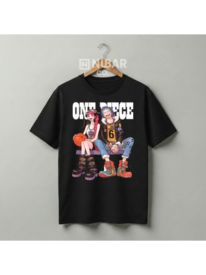 Nubarco Özel Tasarım One Piece Anime Baskılı Unisex Pamuklu Premium Tişört