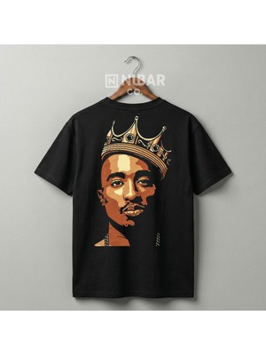 Nubarco Tupac Tasarımlı Unisex Premium Pamuklu Tişört