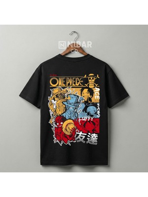 Nubarco Özel Tasarım One Piece Anime Baskılı Unisex Pamuklu Premium Tişört