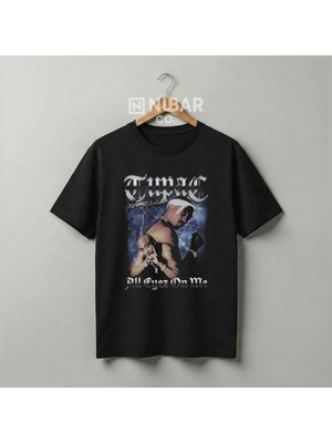 Nubarco Tupac Tasarımlı Unisex Premium Pamuklu Tişört