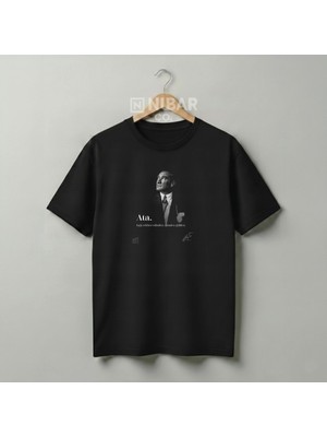 Nubarco Milli Bayramlar Tasarımlı Pamuklu Tişört Mustafa Kemal Atatürk Özel Serisi Çocuk & Yetişkin-Unisex