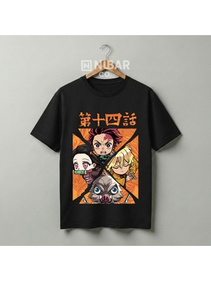Nubarco Demon Slayer Anime Karakter Baskılı Yüksek Kalite Pamuklu T-Shirt