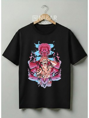 Nubarco Jujutsu Kaisen Baskılı Anime Tasarımlı Unisex Premium Baskılı %100 Pamuklu T-Shirt