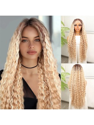 Al-Kar Ticaret Afro Daa Rus Kumralı Balköpüğü Ombreli Platin Işıltılı Fiber Sen Tül Peruk