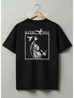 Nubarco Unisex Kanye West Özel Tasarım Premium %100 Pamuklu Streetwear Tişört - Sokak Modası T-Shirt