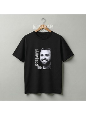 Nubarco Justin Timberlake Tasarımlı Pamuklu Unisex Tişört