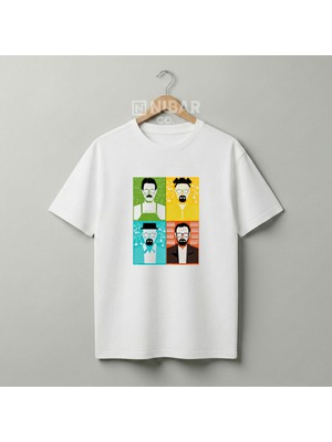 Nubarco Breaking Bad Heisenberg Tasarımlı Unisex %100 Pamuklu Premium Tişört