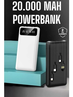 Al-Kar Ticaret Powerbank 20.000 Mah Dijital Göstergeli LCD Ekran Uzun Pil Ömrü
