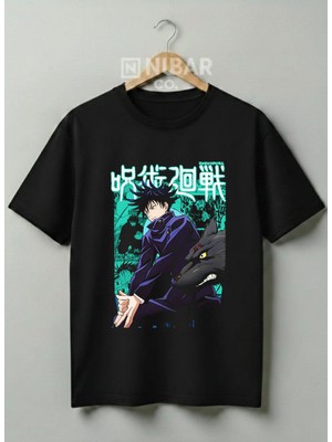 Nubarco Jujutsu Kaisen Baskılı Anime Tasarımlı Unisex Premium Baskılı %100 Pamuklu T-Shirt