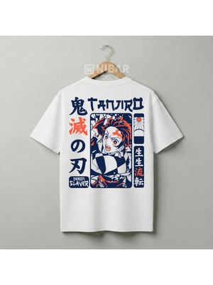 Nubarco Demon Slayer Anime Karakter Baskılı Yüksek Kalite Pamuklu T-Shirt