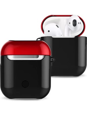 Al-Kar Ticaret Newface Airpods 2 (2.nesil) 3in1 Kılıf - Siyah-Kırmızı