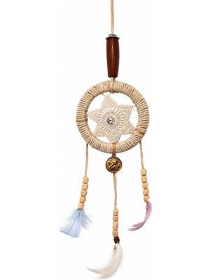 Es Dekor Elyapımı Dantelli Dreamcatcher Çap 8 cm
