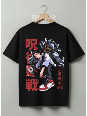 Nubarco Jujutsu Kaisen Baskılı Anime Tasarımlı Unisex Premium Baskılı %100 Pamuklu T-Shirt