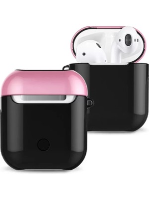 Al-Kar Ticaret Newface Airpods 2 (2.nesil) 3in1 Kılıf - Siyah-Pembe