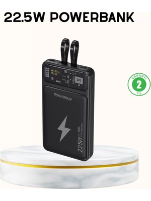 Al-Kar Ticaret Powerbank Hızlı Şarj 10000 Mah Dahili Kablo