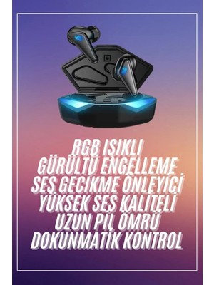 Al-Kar Ticaret Oyuncu Kulaklığı Mikrofonlu Kablosuz Gaming Kulaklık Powerban Yüksek Ses Kaliteli