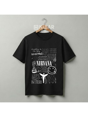 Nubarco Nirvana Efsanesi Tasarımlı Unisex Premium %100 Pamuklu Tişört | Yüksek Kalite Baskılı