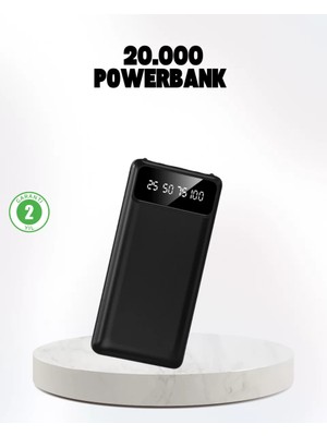 Al-Kar Ticaret Çoklu Güvenlik Korumalı 20.000 Mah Powerbank Fener Özellikli